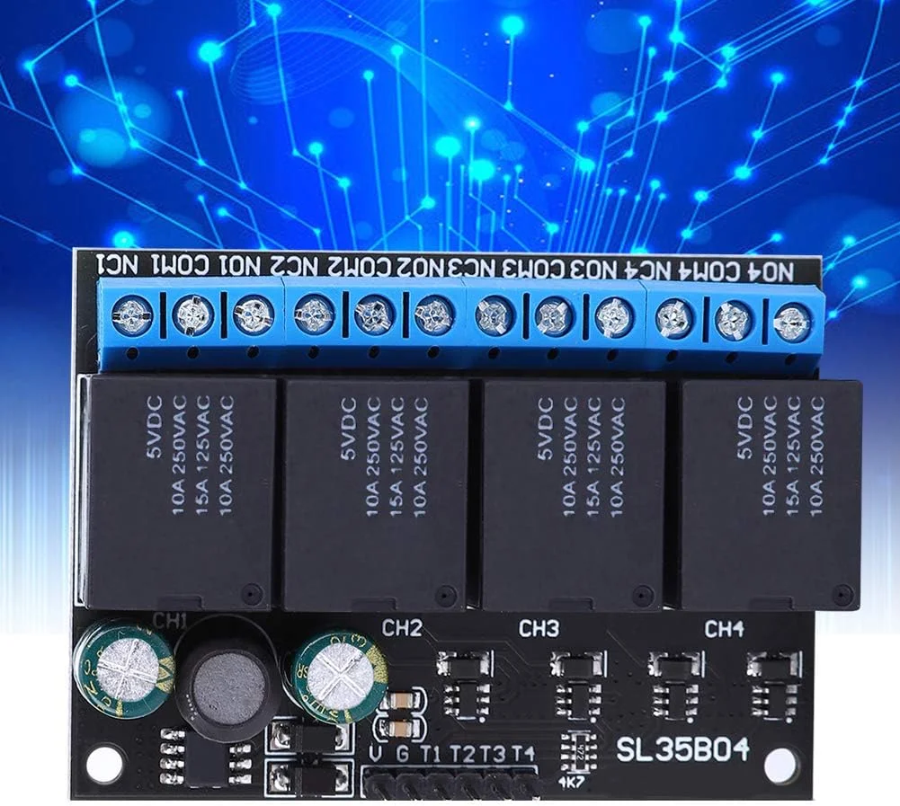 ماژول رله TISTIK DC 9V 12V 24V سوئیچ پورت MCU IO لوازم الکتریکی برای تجهیزات الکتریکی