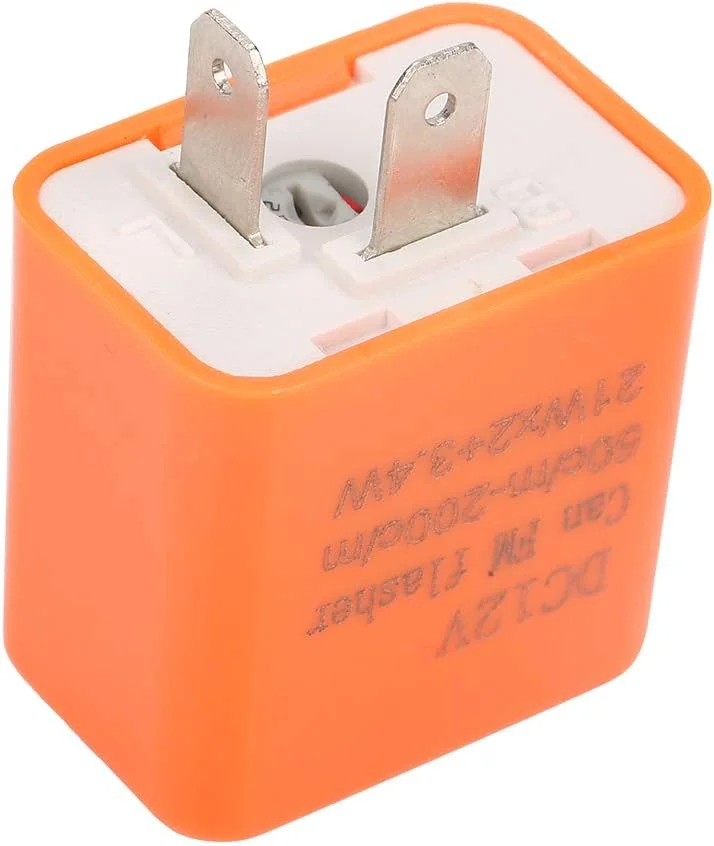 رله فلاشر 2 پین قابل تنظیم 5 عددی 12 ولت DC LED برای موتور سیکلت/خودرو/دوچرخه، نشانگر راهنما، سایر لوازم جانبی الکتریکی