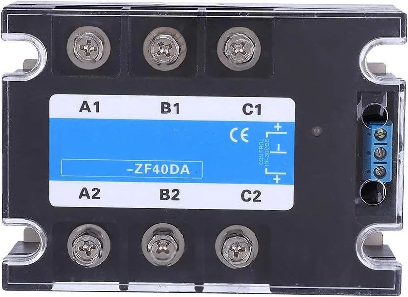 رله حالت جامد NDNCZDHC ZF40Da، رله DC AC SSR تجهیزات کنترل توزیع الکتریکی با جعبه شفاف برای لوازم الکترونیکی