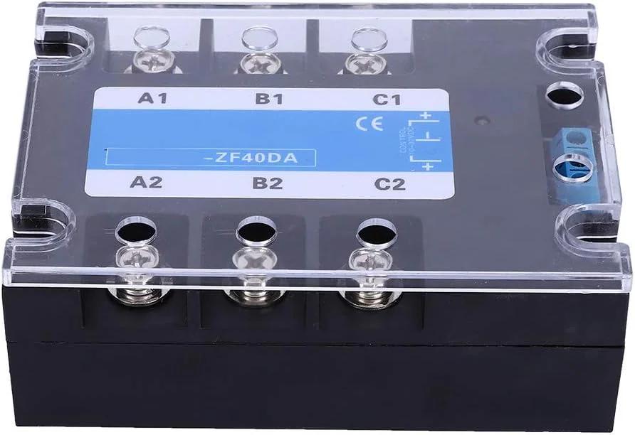رله حالت جامد NDNCZDHC ZF40Da، رله DC AC SSR تجهیزات کنترل توزیع الکتریکی با جعبه شفاف برای لوازم الکترونیکی