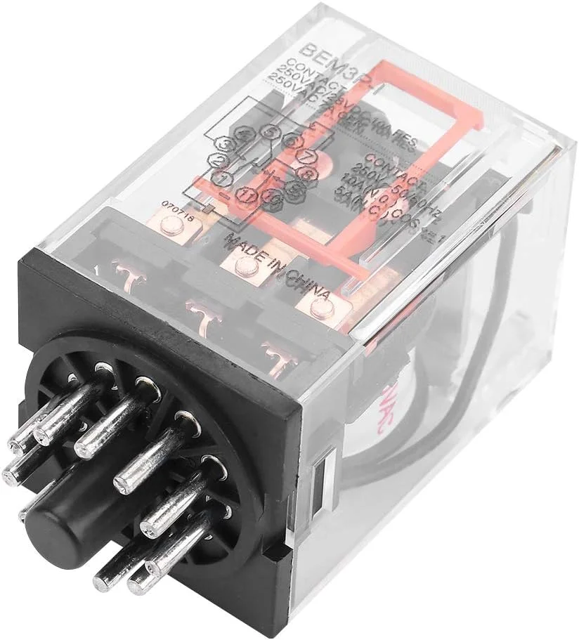 رله الکتریکی MK3P-I AC 10A 220V، رله الکترومغناطیسی عمومی 11 پین 3Z