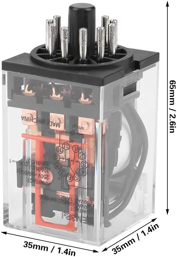 رله الکتریکی MK3P-I AC 10A 220V، رله الکترومغناطیسی عمومی 11 پین 3Z رله الکتریکی MK3P-I AC 10A 220V، رله الکترومغناطیسی عمومی 11 پین 3Z