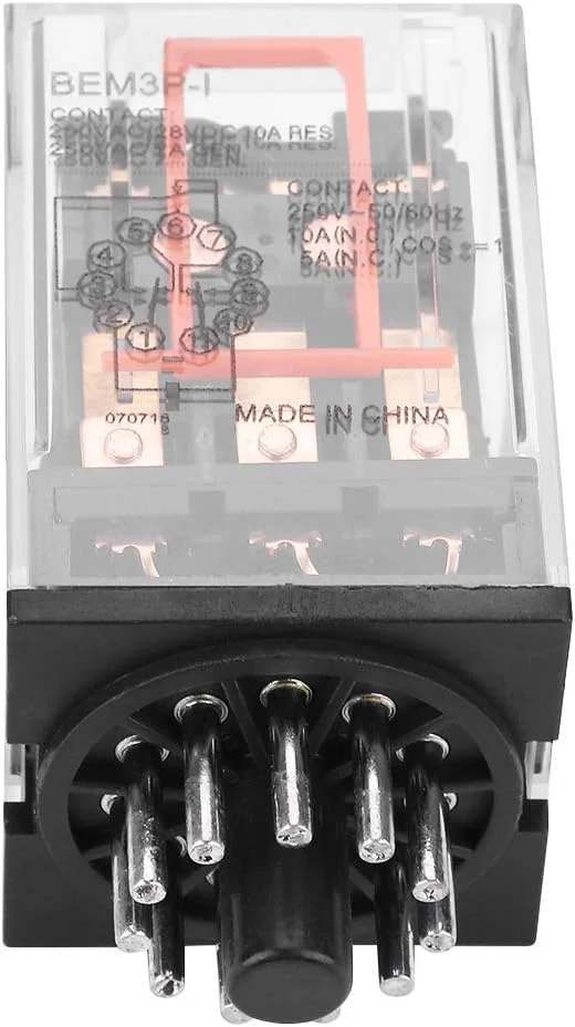 رله الکتریکی MK3P-I AC 10A 220V، رله الکترومغناطیسی عمومی 11 پین 3Z رله الکتریکی MK3P-I AC 10A 220V، رله الکترومغناطیسی عمومی 11 پین 3Z
