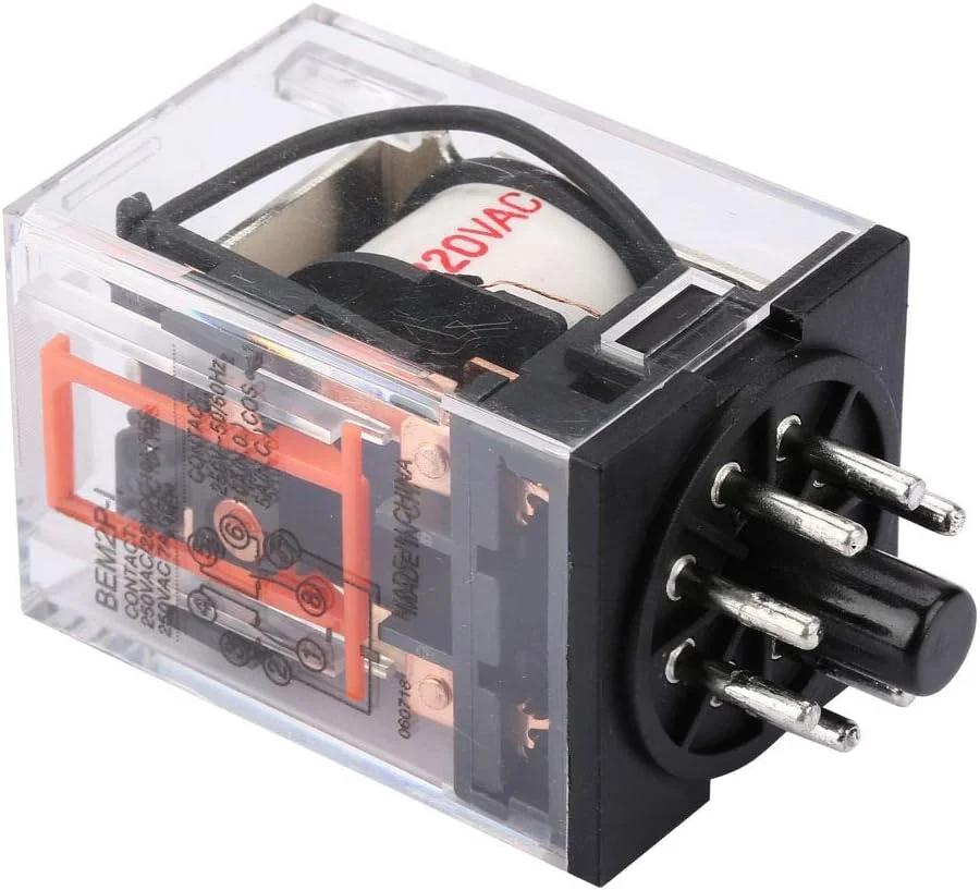 رله الکتریکی MK2P-I AC 220V، 8 پین 10 آمپر H رله الکترومغناطیسی عمومی، رله