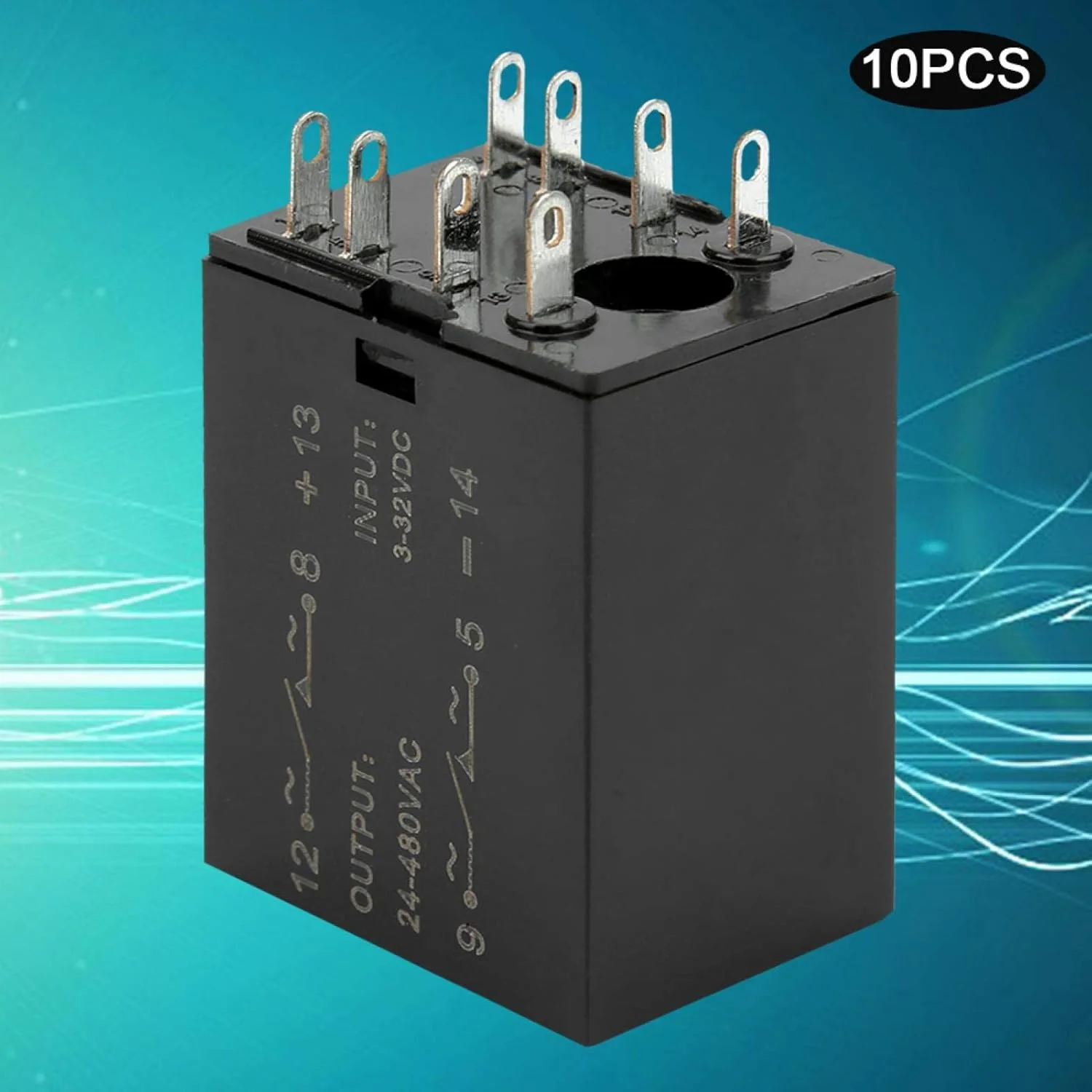 رله صنعتی، Berm 2K5DA بسته 10 عددی رله لوازم الکتریکی پوسته عایق ضد احتراق DC-AC 5A رله صنعتی، Berm 2K5DA بسته 10 عددی رله لوازم الکتریکی پوسته عایق ضد احتراق DC-AC 5A