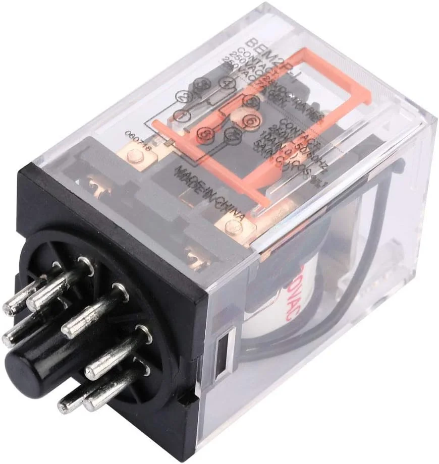 رله الکتریکی MK2P-I AC 220V، 8 پین 10A H رله الکترومغناطیسی همه منظوره، رله