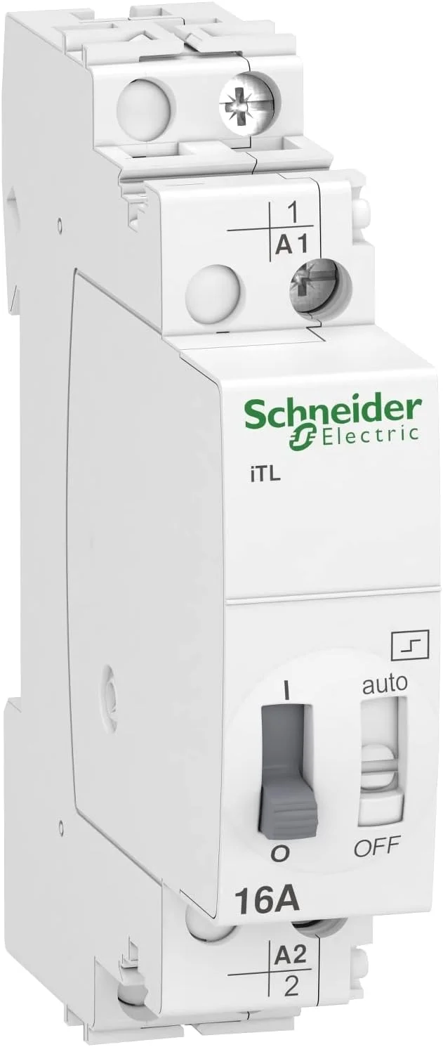 رله پالس اشنایدر A9C30811 iTL 16A 1P 230VAC/110VDC، سفید، مجموعه 12 عددی
