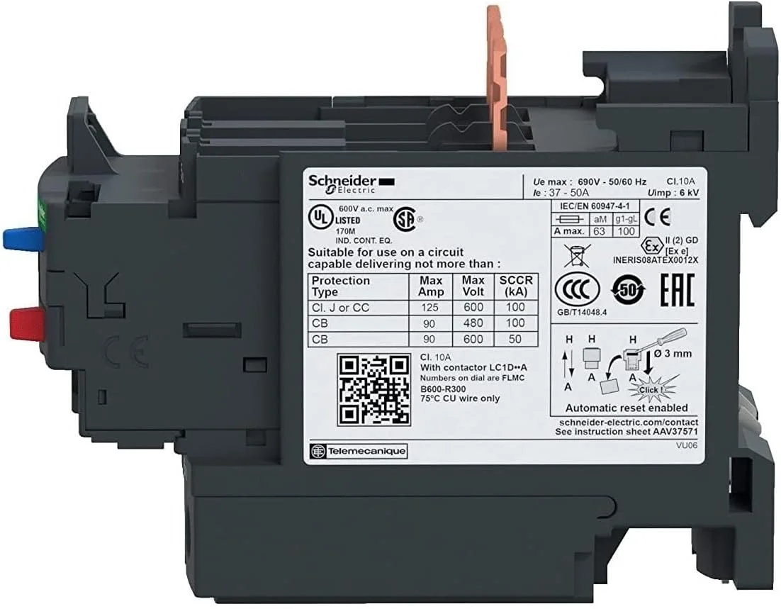 رله اضافه بار حرارتی Schneider Electric TeSys LRD - 37...50 آمپر - کلاس 10A، LRD350