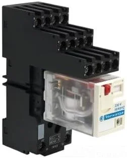 رله مینیاتوری پلاگین Teensy Schneider Electric - Zelio RXM - 4 C/O استاندارد - 24 ولت AC - 6 آمپر با LTB (RXM4AB1B7)