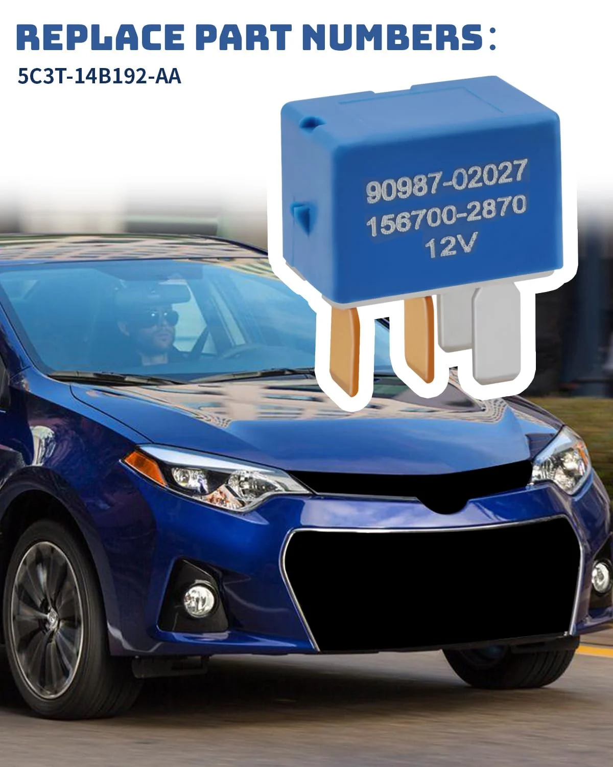 رله AC شماره 90987-02027، 4 پین، مناسب برای خودروهای تویوتا لکسوس سایون مدل 1997-2014، جایگزین 90080-87026 و 90987-02028، بسته 6 عددی رله AC شماره 90987-02027، 4 پین، مناسب برای خودروهای تویوتا لکسوس سایون مدل 1997-2014، جایگزین 90080-87026 و 90987-02028، بسته 6 عددی