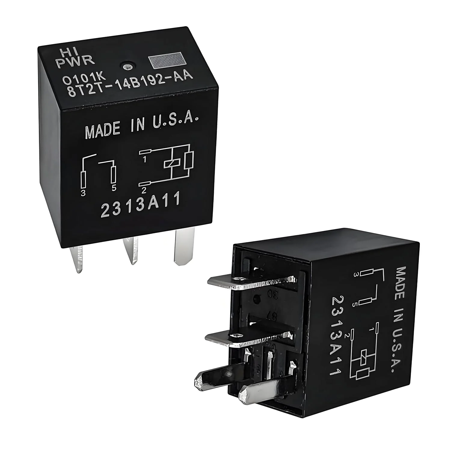 رله 2 عددی 8T2T-14B192-AA | رله خودرویی 12 ولت DC 4 پین جایگزین سازگار با مدل های منتخب فورد