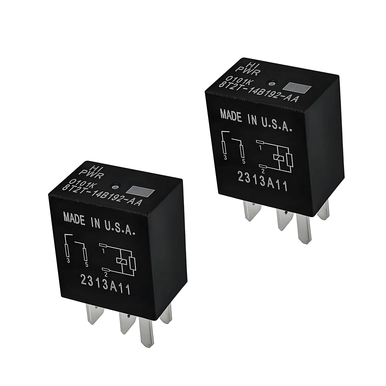 رله 2 عددی 8T2T-14B192-AA | رله خودرویی 12 ولت DC 4 پین جایگزین سازگار با مدل های منتخب فورد