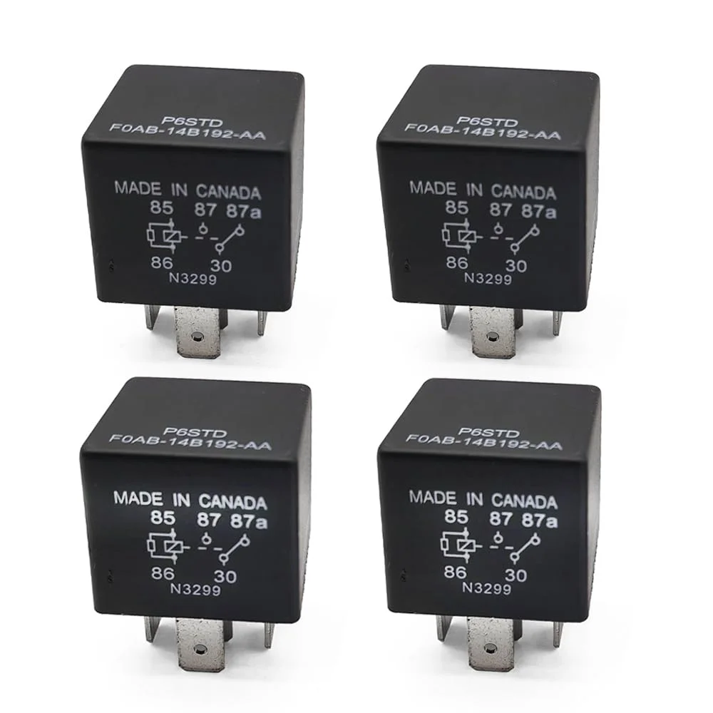 رله خودرویی MATERIG 40 آمپر 12 ولت DC 5 پین، P6SDT FOAB-14B192-AA، سازگار با خودروهای فورد، جایگزین با عملکرد بالا برای سیستم های الکتریکی بسته 4 عددی