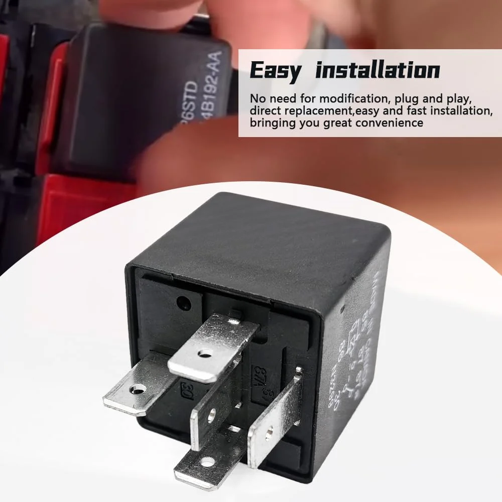 رله خودرویی MATERIG 40 آمپر 12 ولت DC 5 پین، P6SDT FOAB-14B192-AA، سازگار با خودروهای فورد، جایگزین با عملکرد بالا برای سیستم های الکتریکی بسته 4 عددی
