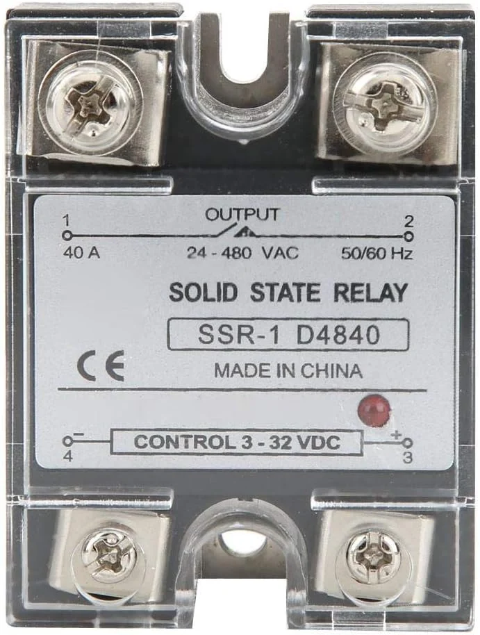 رله حالت جامد والفرانت SSR-40-DA DC 3-32V به ماژول رله AC 24-480V، حداکثر جریان خروجی 40A