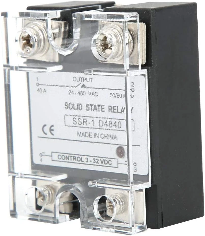 رله حالت جامد والفرانت SSR-40-DA DC 3-32V به ماژول رله AC 24-480V، حداکثر جریان خروجی 40A