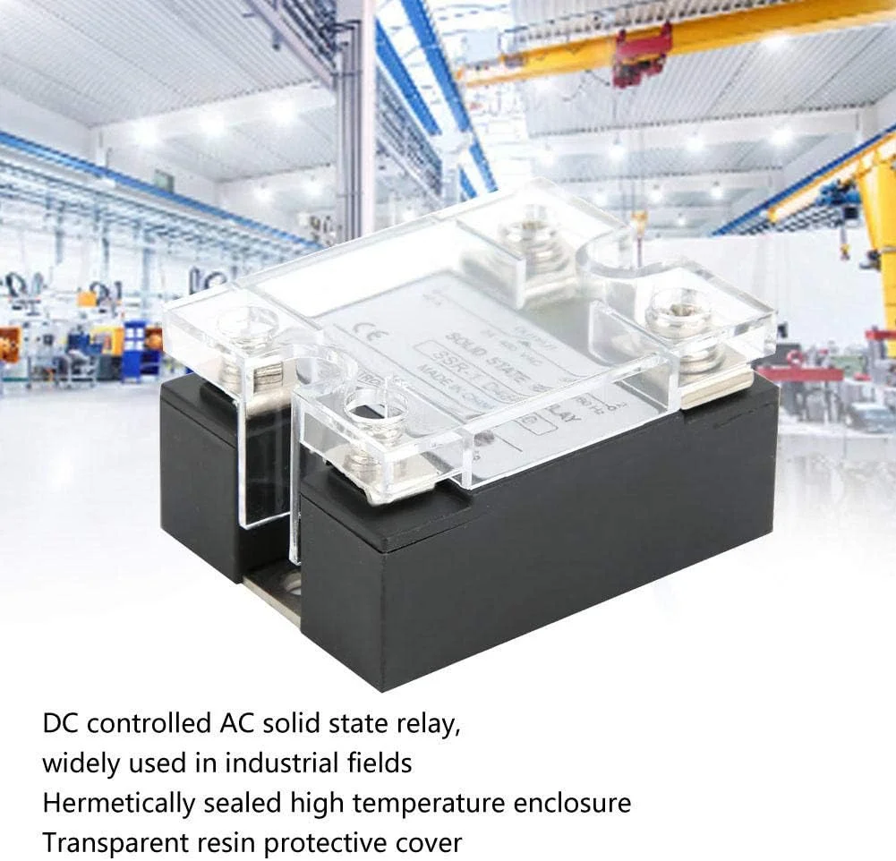 رله حالت جامد والفرانت SSR-40-DA DC 3-32V به ماژول رله AC 24-480V، حداکثر جریان خروجی 40A