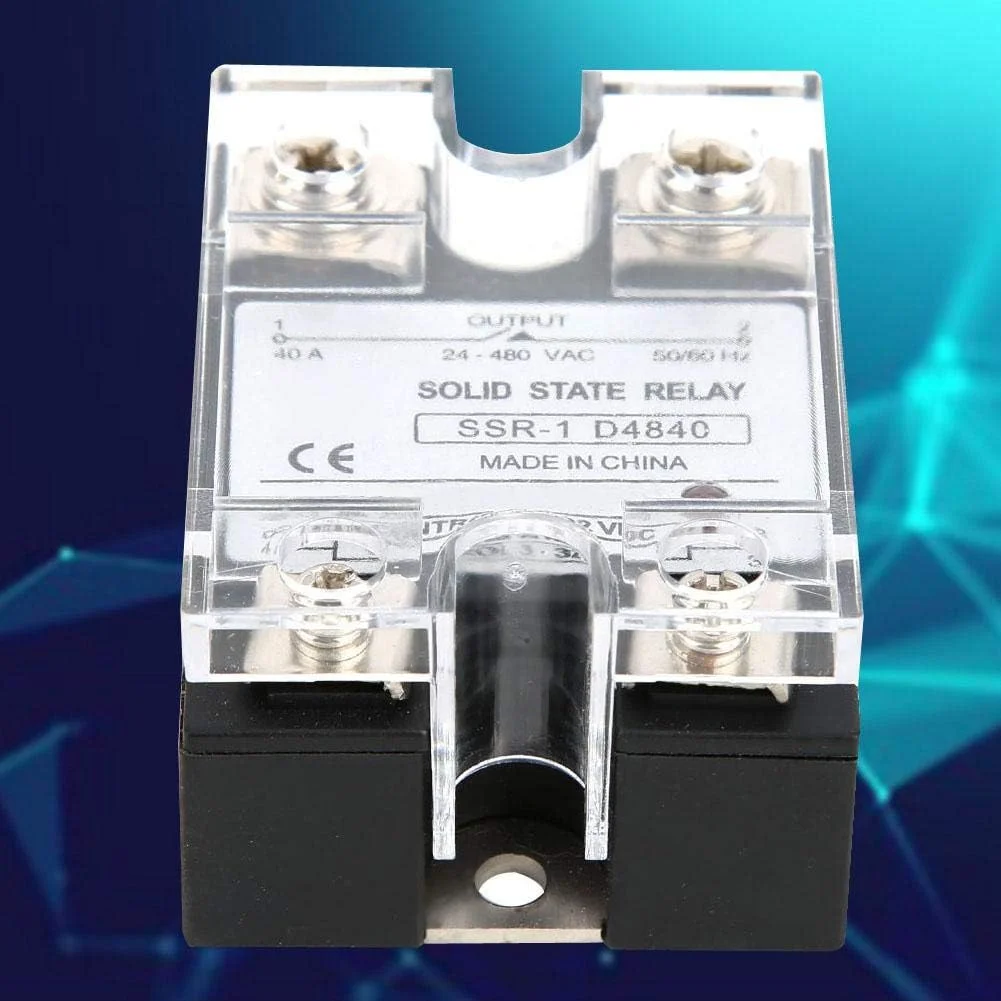 رله حالت جامد والفرانت SSR-40-DA DC 3-32V به ماژول رله AC 24-480V، حداکثر جریان خروجی 40A