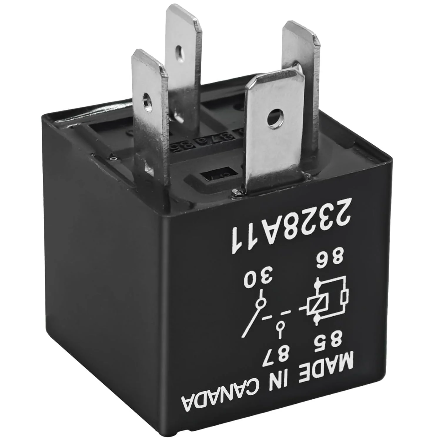 رله قدرت خودرویی 5C3T-14B192-AA P6STD (بسته 2 عددی) - رله 12 ولت 40 آمپر 4 پین SPNO طراحی پلاگین برای چراغ های جلو، بوق ها، برف پاک کن های فورد