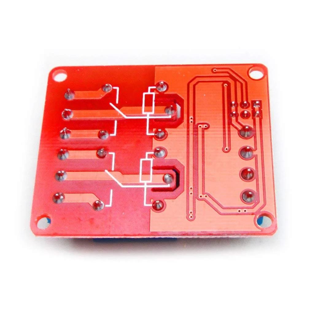 HiLetgo 2 عدد ماژول رله 2 کاناله DC 12V با اپتوکوپلر ایزوله، تریگر سطح بالا و پایین H/L، تریگر شده توسط DC 12V