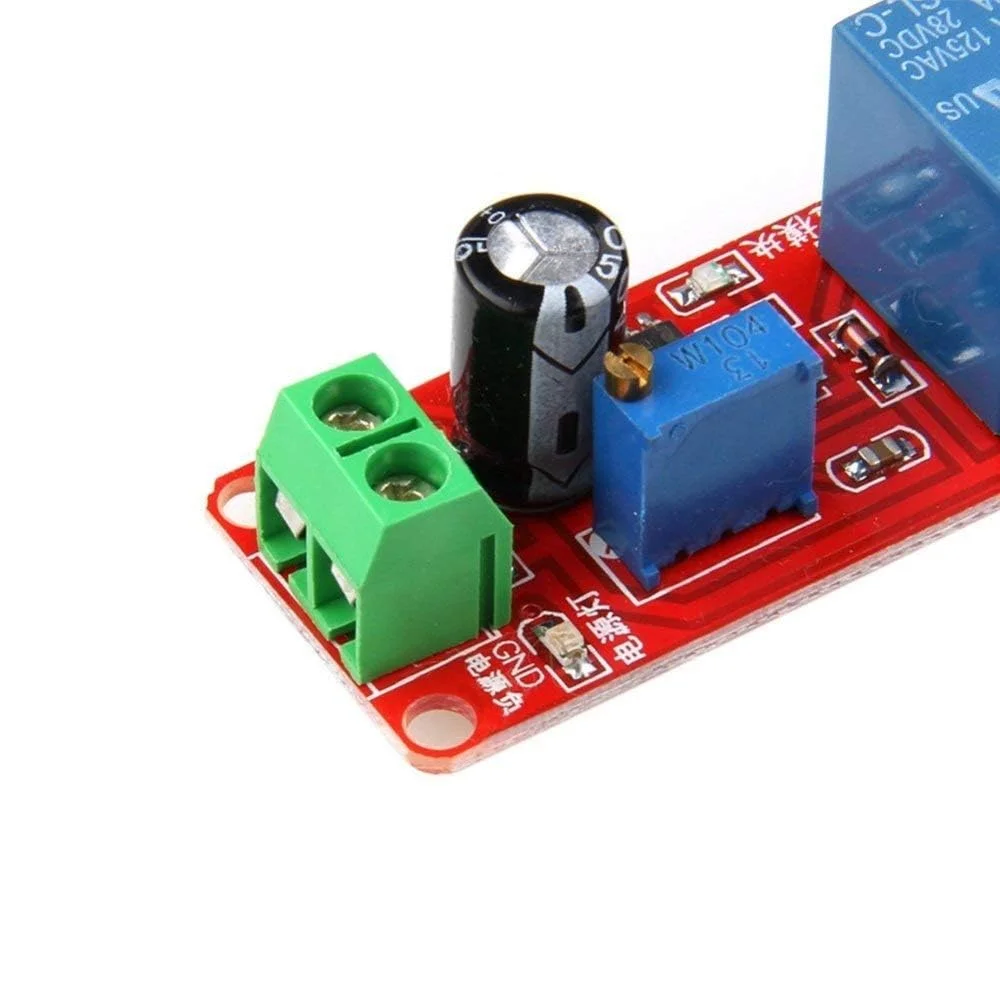 WANGCL 5 عدد ماژول رله تاخیر زمانی قابل تنظیم NE555 12V DC 0-10 ثانیه برای آردوینو رزبری پای