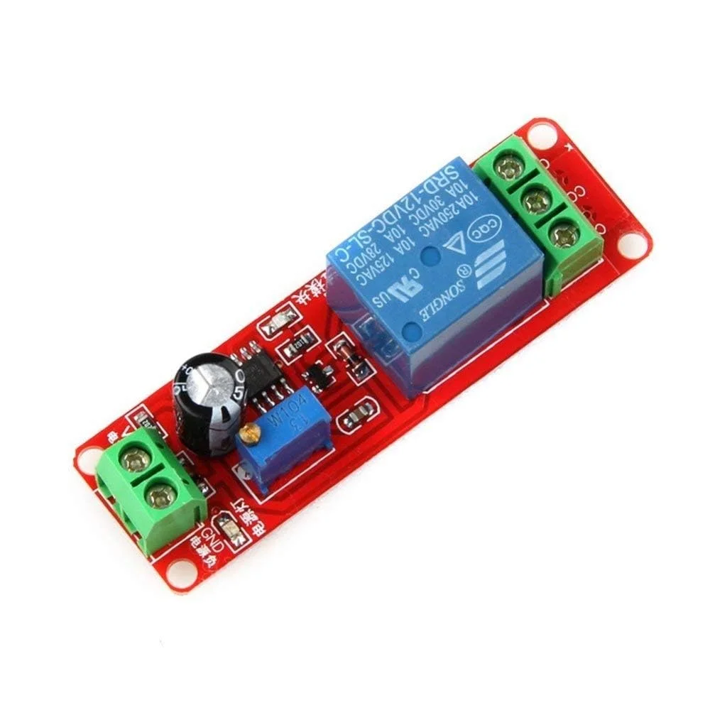 WANGCL 5 عدد ماژول رله تاخیر زمانی قابل تنظیم NE555 12V DC 0-10 ثانیه برای آردوینو رزبری پای