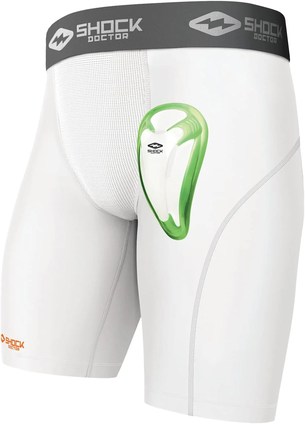 شورت فشاری بزرگسال Shock Doctor با کاپ محافظ Bio-Flex، مناسب بیسبال، هاکی، سافت بال، لاکراس، فوتبال و سوکر