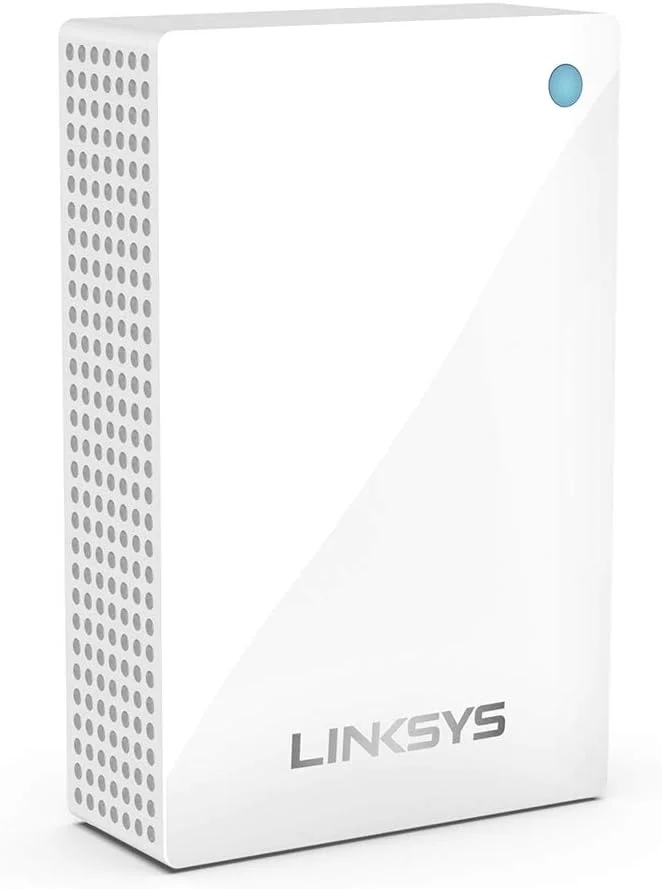 تقویت کننده وای فای مش دو بانده Linksys WHW0101P Velop برای کل خانه (AC1300، پلاگین دیواری، سازگار با سیستم Velop شما برای افزایش برد و سرعت، تا 1500 فوت مربع، سفید)