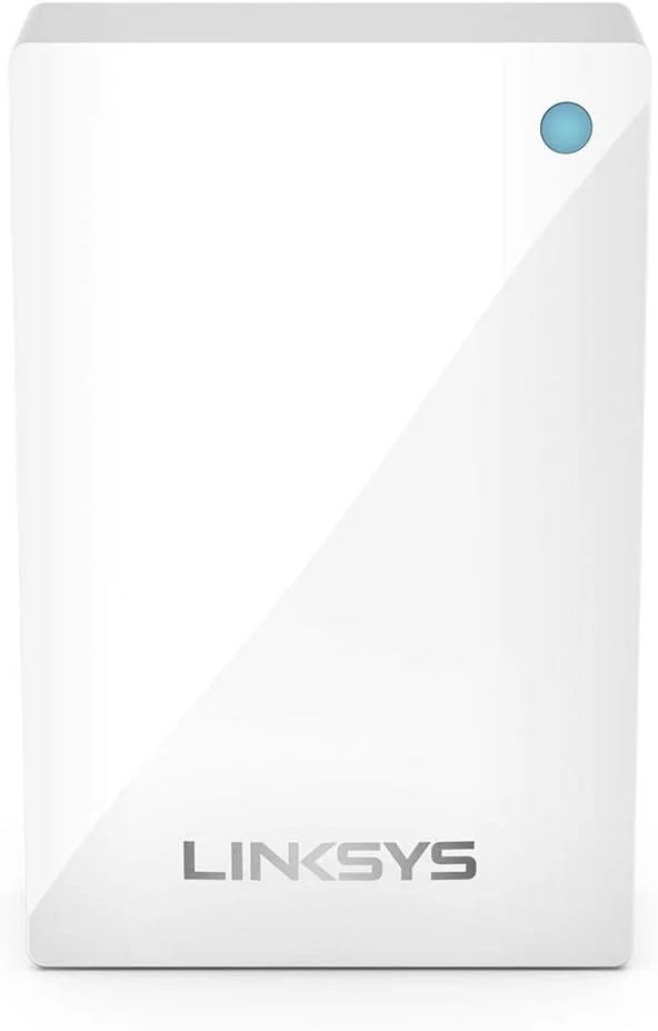تقویت کننده وای فای مش دو بانده Linksys WHW0101P Velop برای کل خانه (AC1300، پلاگین دیواری، سازگار با سیستم Velop شما برای افزایش برد و سرعت، تا 1500 فوت مربع، سفید)