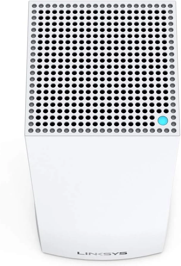 سیستم وای فای مش سه بانده Linksys Mx12600 Velop برای کل خانه (Ax4200) روتر/اکستندر وای فای 6 برای پوشش یکپارچه تا 9000 فوت مربع / 830 متر مربع و سرعت 3.5 برابر سریعتر برای 120+ دستگاه، بسته 3 عددی، سفید)