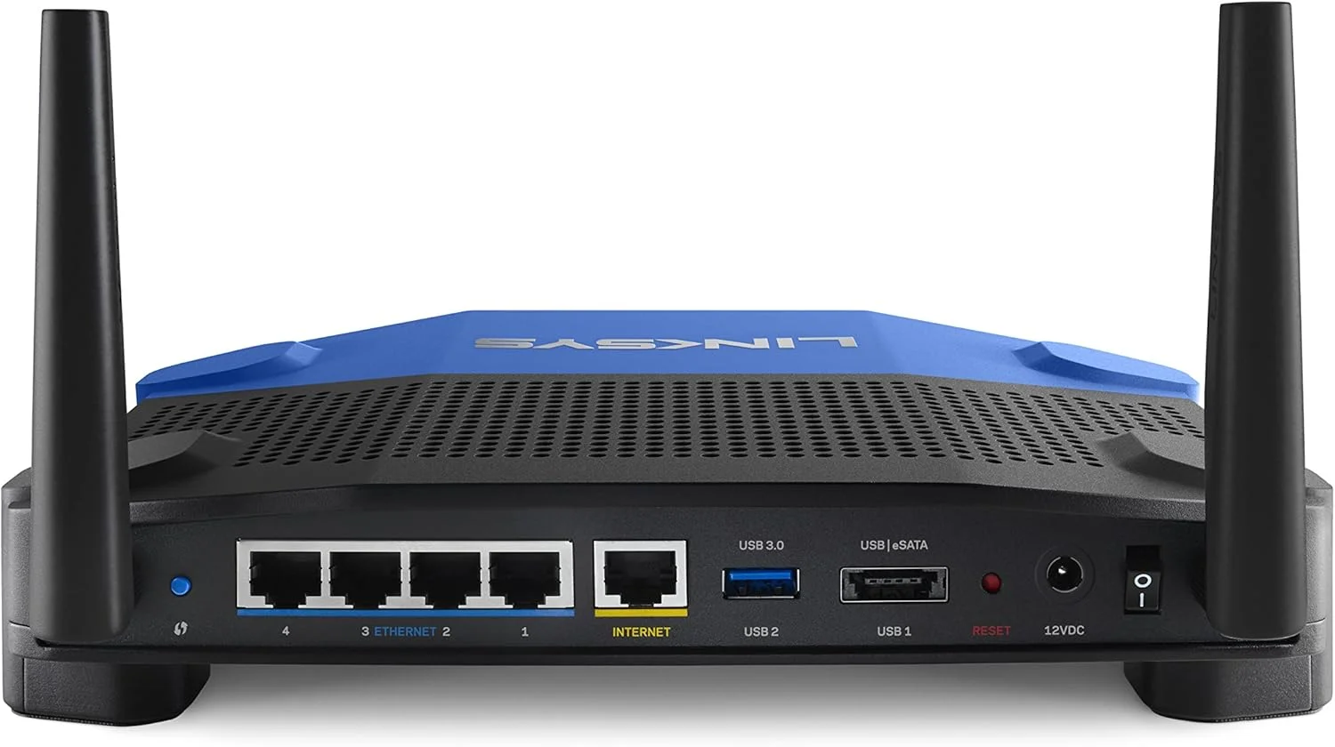 روتر بی‌سیم دو بانده و وای‌فای Linksys WRT1200AC با پورت‌های گیگابیتی و USB 3.0 و eSATA
