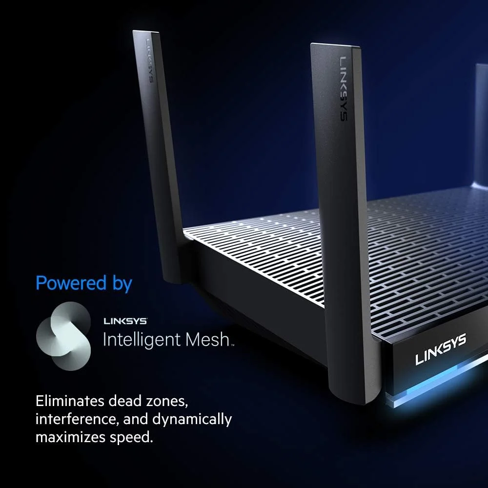 روتر وای فای 6 مش دو بانده Linksys Mr9600 (AX6000، سازگار با سیستم وای فای کل خانه Velop، کنترل والدین از طریق برنامه Linksys)
