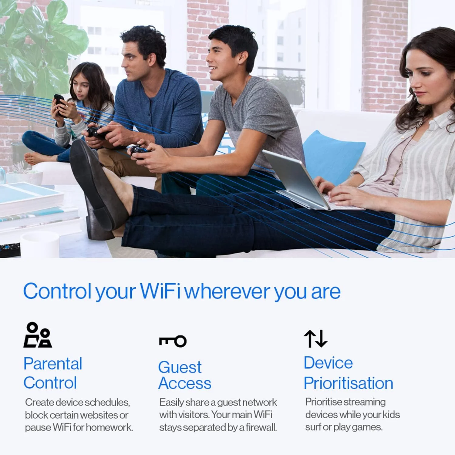 روتر وای فای 6 مش دو بانده Linksys Hydra 6 (AX3000) - روتر گیمینگ بی سیم با سرعت تا 3.0 گیگابیت بر ثانیه، پشتیبانی از 25+ دستگاه و پوشش 2000 فوت مربع - سازگار با سیستم وای فای مش Linksys