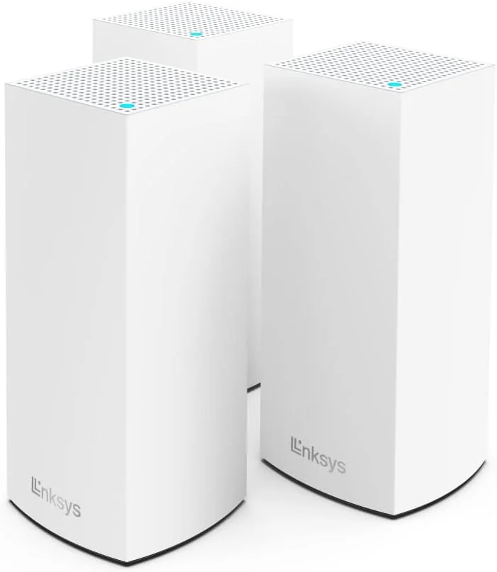 سیستم وای فای مش Linksys Atlas 6 - روتر بی سیم دو بانده AX3000 - توسعه دهنده وای فای با سرعت تا 3.0 گیگابیت در ثانیه، 4 برابر سریعتر برای 75+ دستگاه و 6000 فوت مربع - بسته 3 عددی، سفید
