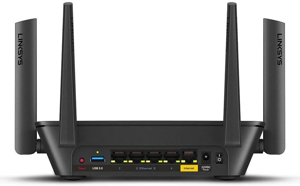 روتر وای فای 5 مش سه بانده Linksys MR8300 (AC2200) - سازگار با سیستم وای فای Velop Whole Home - روتر گیمینگ اینترنت با 4 پورت گیگابیتی اترنت، پورت USB 3.0 و کنترل والدین از طریق برنامه Linksys