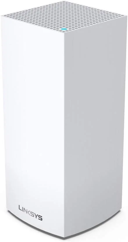 سیستم وای فای 6 مش خانگی سه بانده Linksys Mx4200 Velop (روتر/اکستندر وای فای Ax4200 برای پوشش یکپارچه تا 3000 فوت مربع / 260 متر مربع و سرعت 3.5 برابر بیشتر برای 40+ دستگاه، تک بسته، سفید)