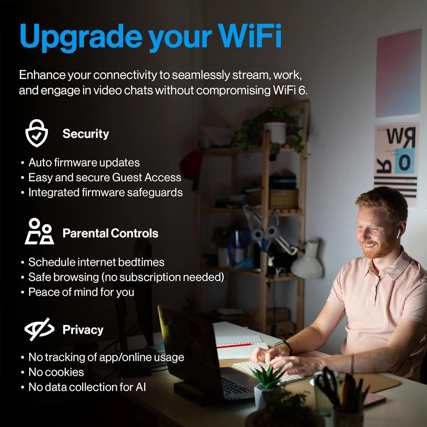روتر وای فای 6 مش دو بانده Linksys Velop Micro 6 - روتر گیمینگ گیگابیتی با سرعت تا 3 گیگابیت بر ثانیه، پوشش 186 متر مربع و پشتیبانی از 150+ دستگاه - جایگزین روتر و توسعه دهنده اینترنت، بسته تک عددی