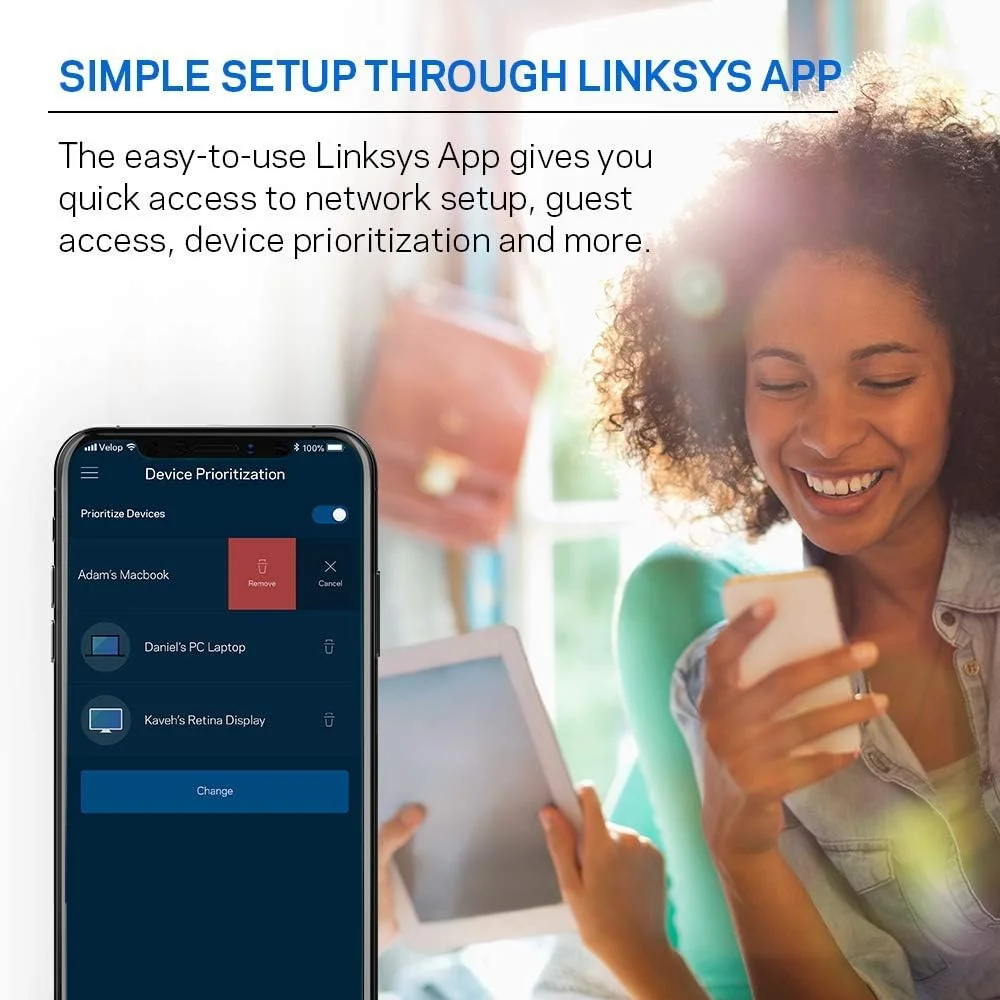 روتر وای فای دو بانده Linksys EA6350 برای خانه (روتر بی سیم سریع AC1200)، مشکی