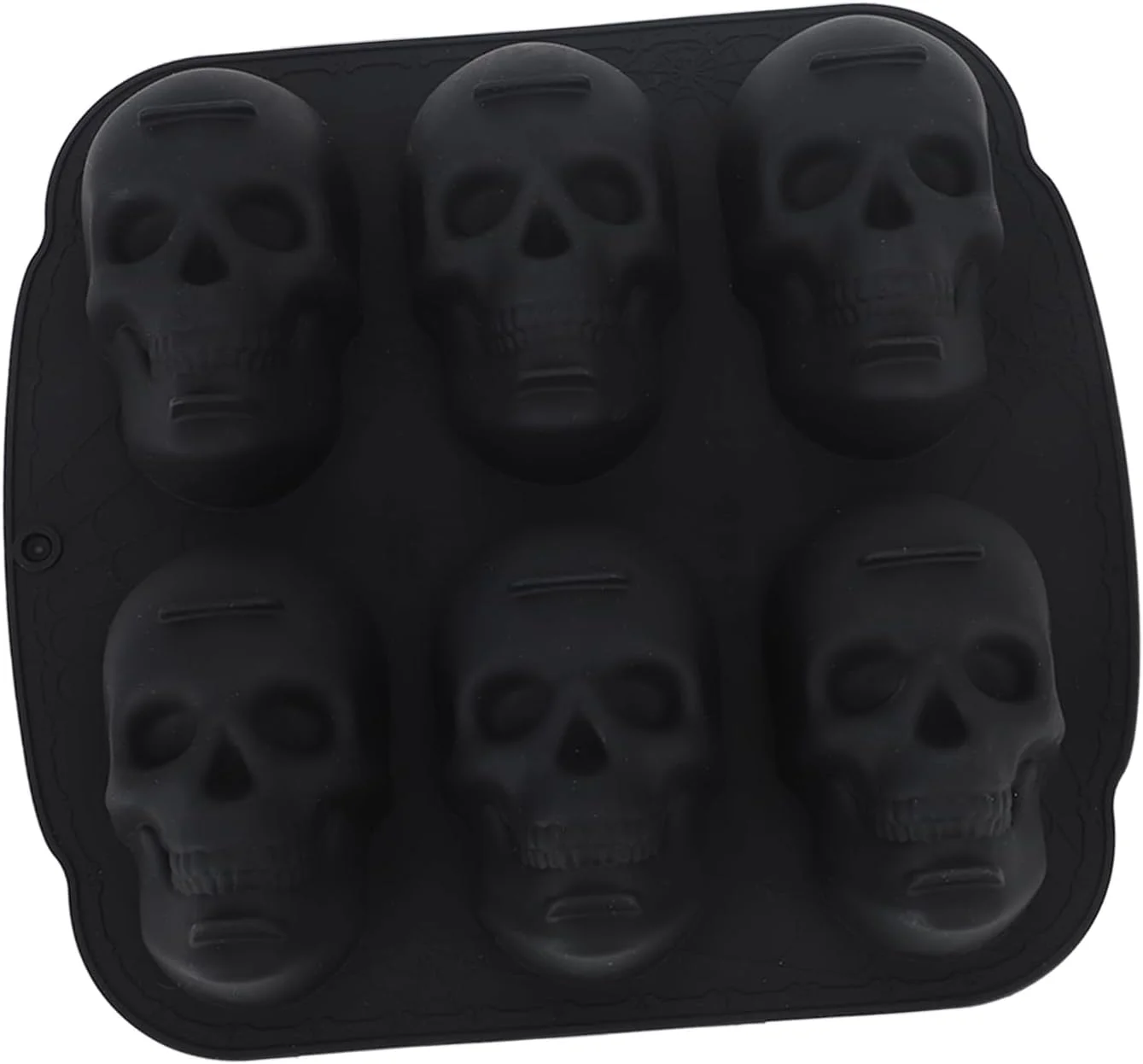 قالب پخت کیک طرح جمجمه VELATEMOR، سیلیکون نرم، قالب کیک سر اسکلت هالووین، مناسب برای شکلات، آب نبات و یخ