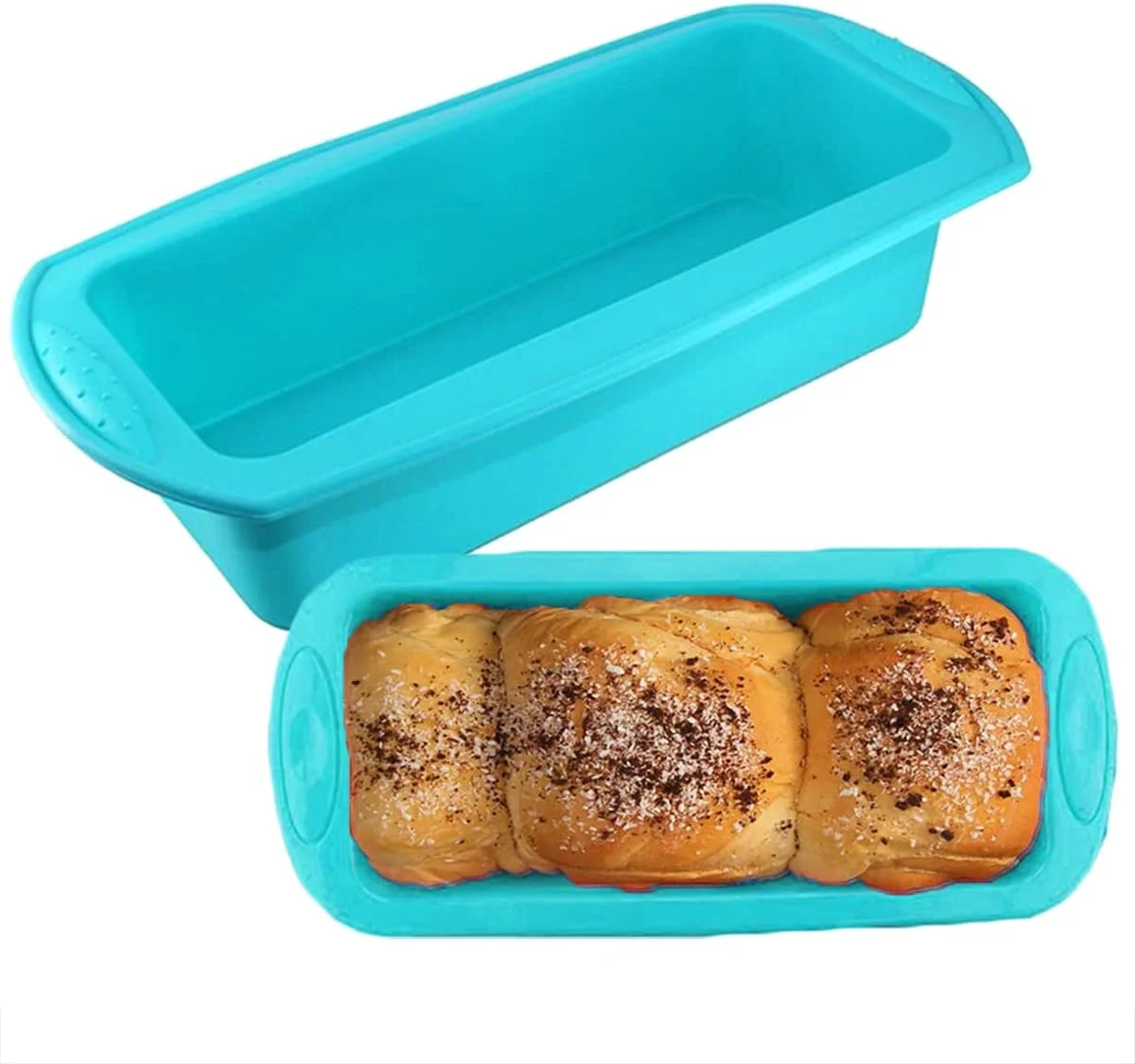 قالب نان U-HOOME، 22.6x9.4 سانتی متر، قالب کیک سیلیکونی نچسب، مناسب برای پخت کیک، قابل استفاده در مایکروویو و ماشین ظرفشویی، آبی
