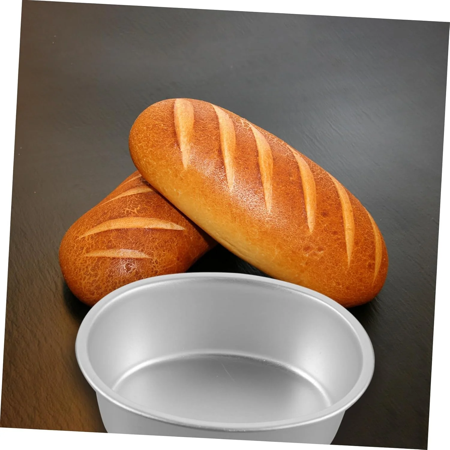 SUPVOX 4 عدد قالب کیک بیضی نچسب آلیاژ آلومینیوم برای کیک، مافین و دسر، جدا سازی و تمیز کردن آسان، ابزار پخت ایمن در فر