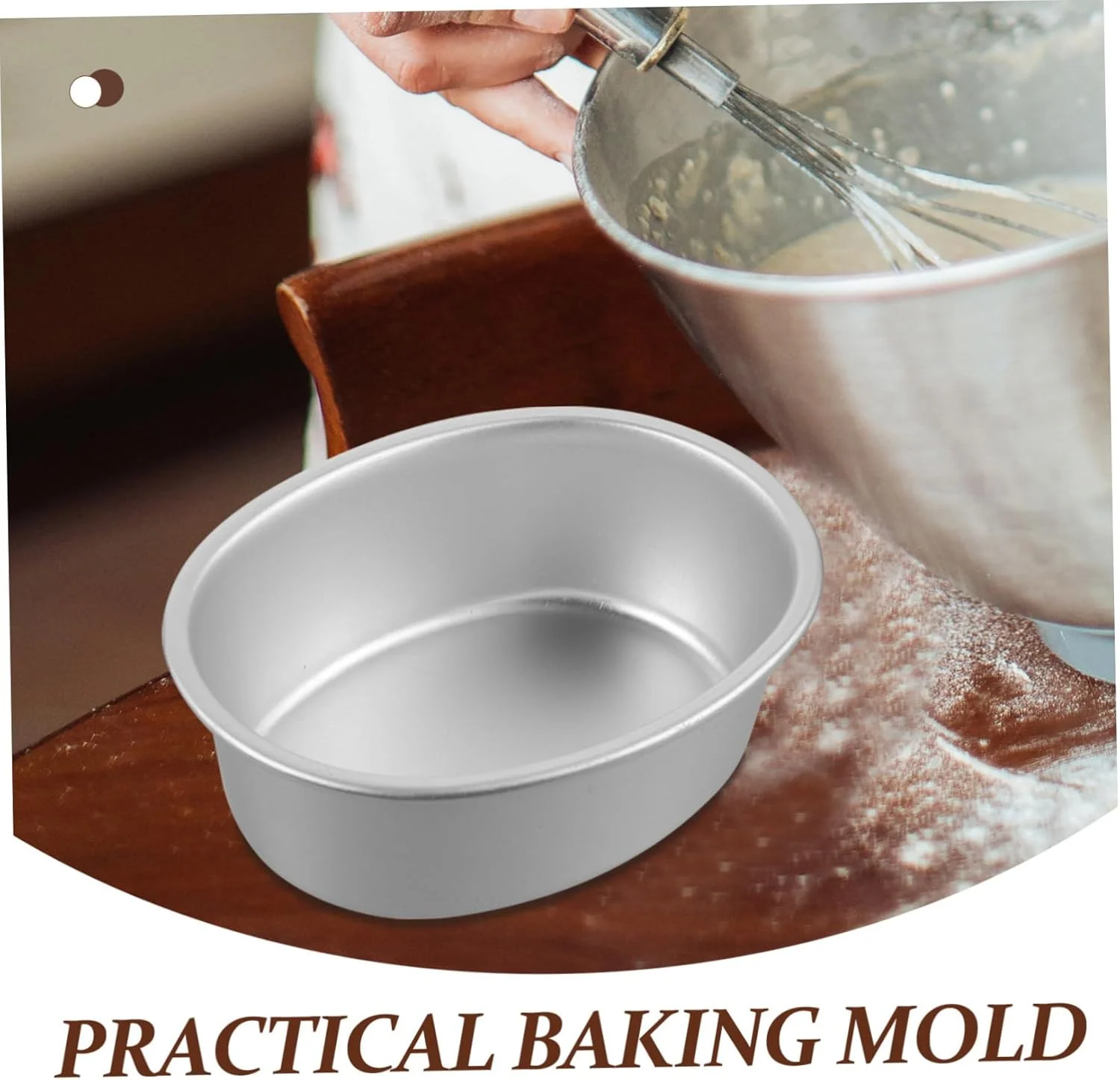 SUPVOX 4 عدد قالب کیک بیضی نچسب آلیاژ آلومینیوم برای کیک، مافین و دسر، جدا سازی و تمیز کردن آسان، ابزار پخت ایمن در فر