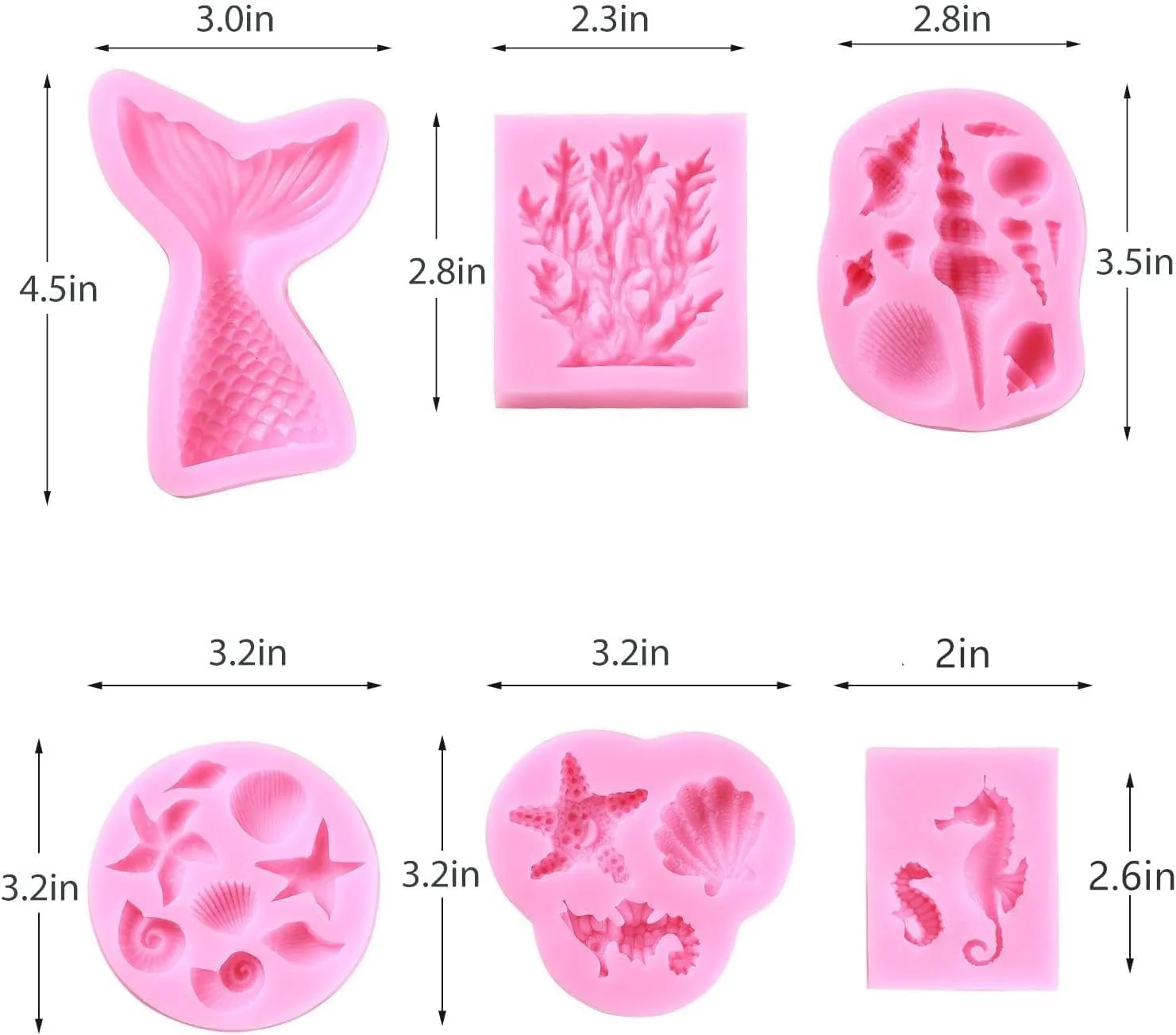 قالب سیلیکونی با طرح دریایی 6 عددی، ابزار پخت و پز دست ساز DIY، قالب سیلیکونی فوندانت، قالب کیک سیلیکونی با درجه غذایی، صدف دریایی، حلزون، دم ماهی، اسب دریایی، ستاره دریایی، مرجان، برای ساخت کیک، شکلات قالب سیلیکونی با طرح دریایی 6 عددی، ابزار پخت و پز دست ساز DIY، قالب سیلیکونی فوندانت، قالب کیک سیلیکونی با درجه غذایی، صدف دریایی، حلزون، دم ماهی، اسب دریایی، ستاره دریایی، مرجان، برای ساخت کیک، شکلات
