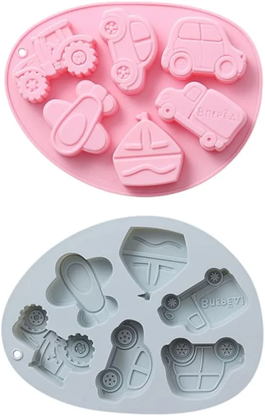 2 عدد قالب سیلیکونی پخت شکلات، قالب آب نبات شکلاتی، ابزار پخت شکلات، قالب فوندانت، تابه کیک کوکی، قالب کیک DIY کودک، ست بیسکویت کودک، ژل سیلیکا