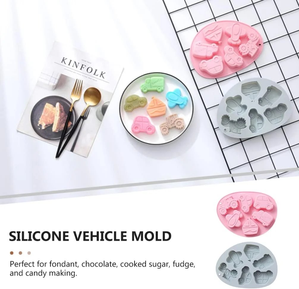 2 عدد قالب سیلیکونی پخت شکلات، قالب آب نبات شکلاتی، ابزار پخت شکلات، قالب فوندانت، تابه کیک کوکی، قالب کیک DIY کودک، ست بیسکویت کودک، ژل سیلیکا