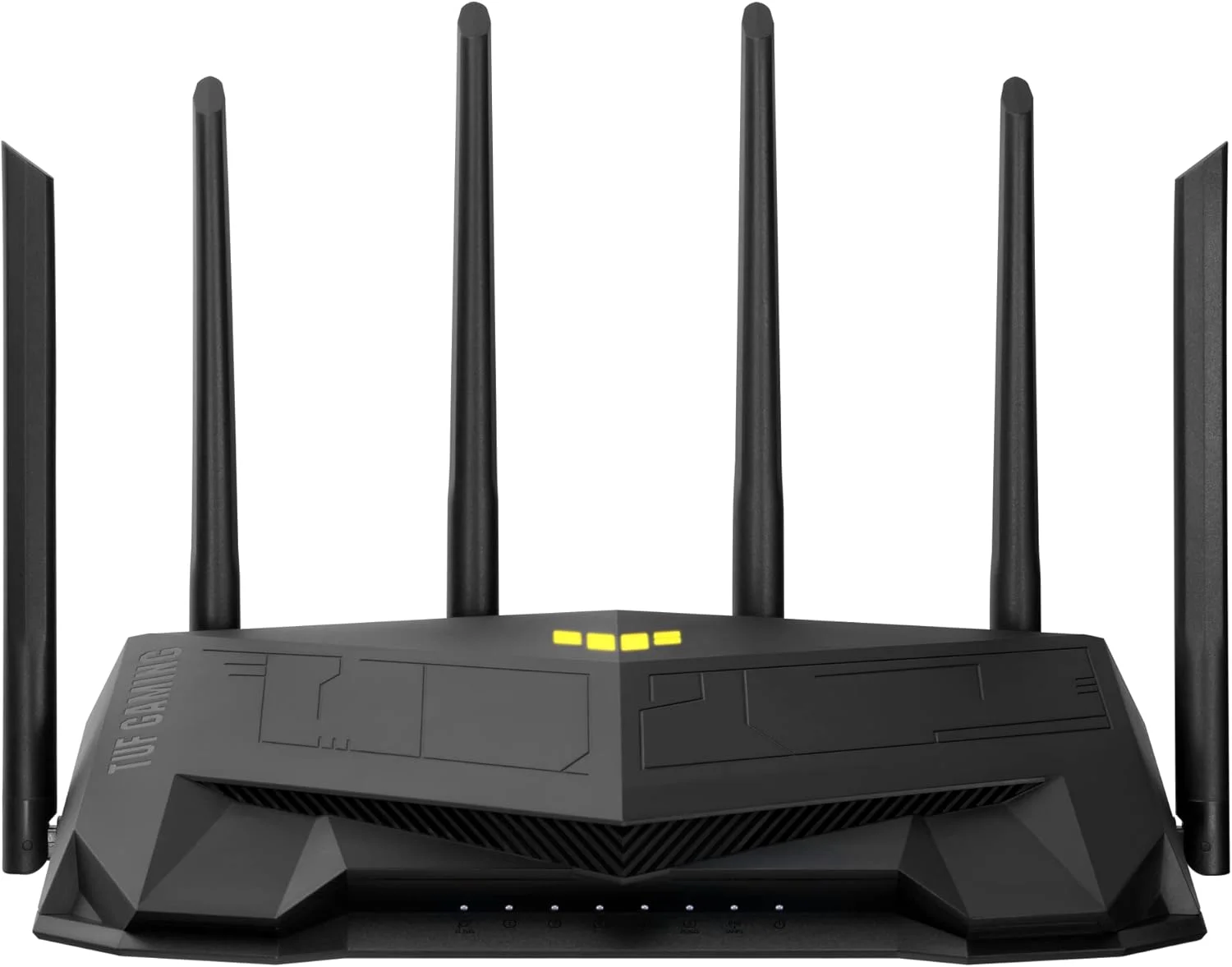 روتر گیمینگ ASUS TUF Gaming WiFi 6 (TUF-AX6000) - پورت اختصاصی گیمینگ، پورت دوگانه 2.5G، انتقال پورت 3 مرحله ای، روتر قابل توسعه با AiMesh، امنیت شبکه AiProtection Pro، نورپردازی Aura RGB