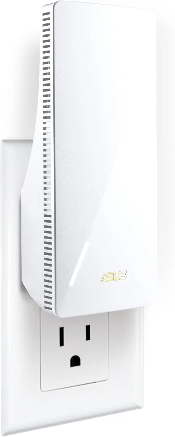 تقویت کننده محدوده وای فای ASUS RP-BE58 BE3600 دو بانده WiFi 7 (802.11be)، توسعه دهنده AiMesh برای وای فای مش یکپارچه؛ سازگار با هر روتر وای فای