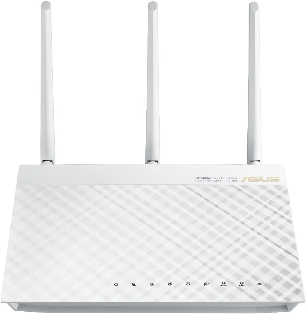 روتر گیگابیتی بی‌سیم دو بانده ایسوس مدل RT-AC66W با استاندارد AC1750