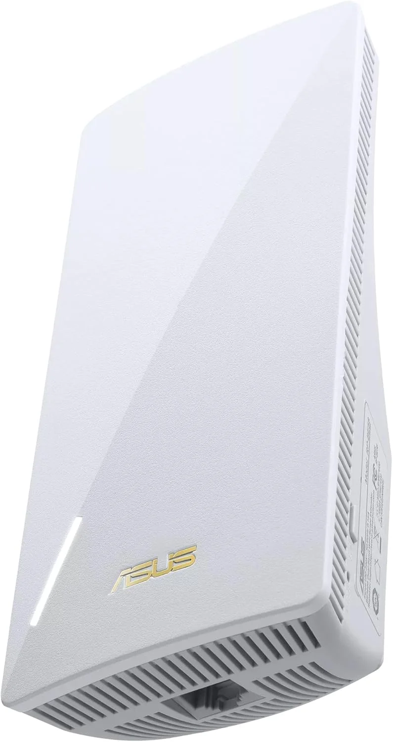 تقویت کننده محدوده ASUS RP-BE58 BE3600 دو بانده WiFi 7 (802.11be): سازگاری کامل با هر روتر WiFi، AiMesh WiFi، برنامه روتر ASUS و برنامه توسعه دهنده، پوشش تا 204 متر مربع - سفید