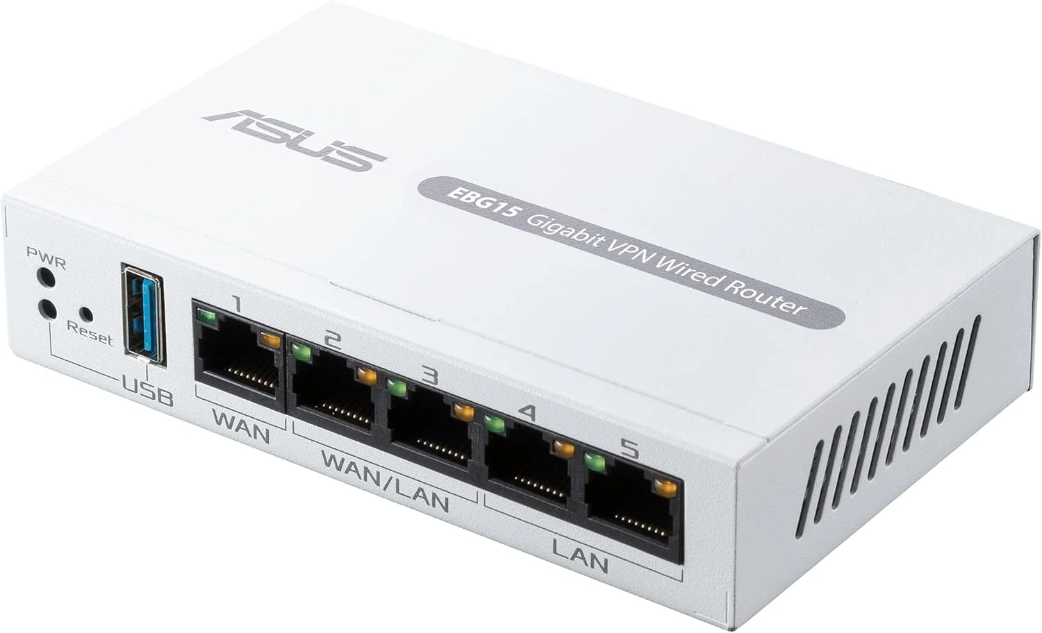 روتر سیمی گیگابیتی VPN ایسوس ExpertWiFi EBG15، تا 5 پورت اترنت WAN (4 اترنت + 1 USB)، جلوگیری از نفوذ IPS، فایروال لایه 7، امنیت شبکه تجاری، مدیریت از راه دور با برنامه